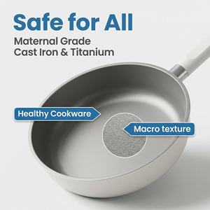 Sartén Antiadherente de Titanio con Textura Macro de Grado Maternal, Compatible con Todas las Estufas, con Tapa - Product Image 2