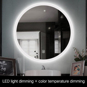 Redondas grandes cóncavo decorativo iluminado baño <span class=keywords><strong>espejo</strong></span> Bluetooth ajustable Led baño <span class=keywords><strong>espejo</strong></span> inteligente - Product Image 3