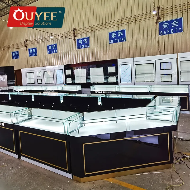 China Cabinet Display Showcase Jewelry Shop Stand Rack Counter Design Glass Vitrine