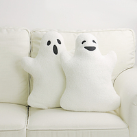 Oreiller en peluche fantôme drôle jouet Kawaii démon poupée diable fantôme noël Halloween cadeau décor coussin oreiller