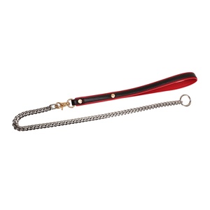 20.86-inch <b>Leather</b> Handle Chain Leash for Sex Collar Choker Necklace BDSM Restraint Sex Toys Leashes for Couple Bondage Flirting - Product Image 3