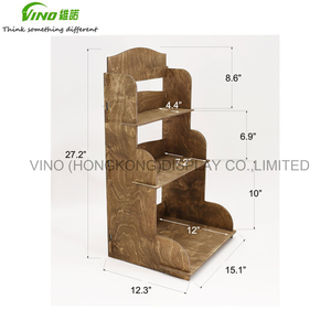 Étagère de présentation de comptoir légère à 3 niveaux en bois, pré-assemblée, pour mugs, présentoir de supermarché - Product Image 2