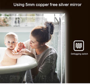 Luz Led antiniebla con Sensor de movimiento táctil para baño, espejo impermeable con pantalla de tiempo, gran oferta - Product Image 4