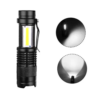 Rechargeable LED Flashlight XPE+COB lamp bead 100 meters lighting distance for adventure camping Fishing Hiking Security