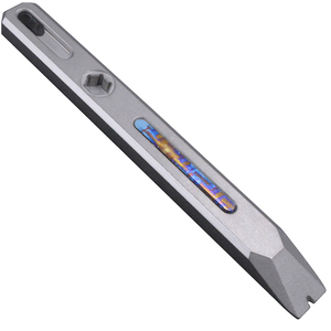 Fonction Porte-clés Outil de levier EDC Porte-clés Crowbar Titanium Pocket Tool Pry Bar With Timascus Inserts - Product Image 1
