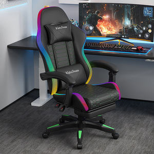 เก้าอี้เกมมิ่งเพื่อสุขภาพพร้อมไฟ LED พนักพิงปรับเอนได้ เก้าอี้สำนักงานสำหรับการเรียนและการเล่นเกม - Product Image 4