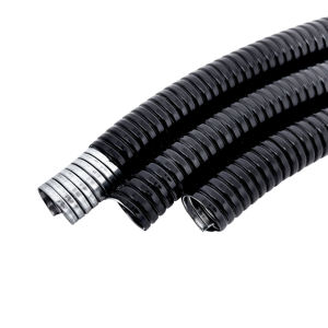 電気スチールフレキシブルPVCコーティングホース90mm 110mm耐炎性ブラック & グレーコンジット無料サンプル - Product Image 1