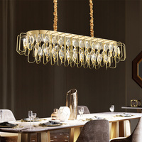 Lustre en cristal italien de luxe Style français ensemble complet de lampes suspendues de luxe pour salon salle à manger chambre à coucher