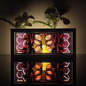 Lampe de nuit LED rectangulaire en papier découpé <span class=keywords><strong>Blue</strong></span> <span class=keywords><strong>Lock</strong></span> Qijili, boîte à lumière <span class=keywords><strong>anime</strong></span>, plug-in pour la décoration de la chambre, bureau - Product Image 2