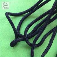 CR001 Herstellerangebot Runder Kordelzug 4mm 5mm Polyester-Schnur in Schwarz