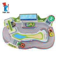 Puzzle de circuit de course en mousse 3D à assembler soi-même avec accessoires de voiture en métal, jouet éducatif pour enfants
