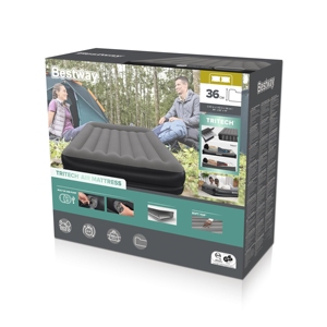 Matelas pneumatique Bestway 671BU double couche floqué <span class=keywords><strong>Tritech</strong></span> Queen avec pompe USB intégrée, écologique et durable pour chambre à coucher 2,03 m X - Product Image 6
