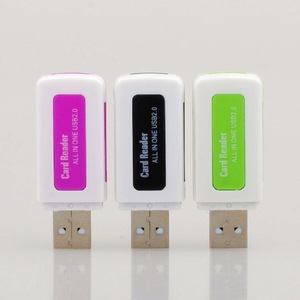 Mini lector de tarjetas USB 4 en 1 para tarjetas de memoria SD y TF, dispositivos móviles, plástico, externo, todo en uno, compatible con múltiples ranuras - Product Image 1