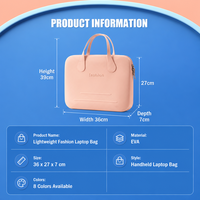 Sac à main pour ordinateur portable en EVA imperméable, léger, étui pour ordinateur portable 14 pouces, pochette pour tablette, sacoche de voyage et de bureau