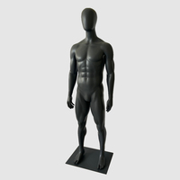 Demi-corps supérieur noir Mannequin de costume masculin pour costumes affichage vitrine veste factice boutique hommes Mannequin FRP matériel