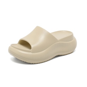 Ciabatte da donna con plateau in EVA a suola spessa, <span class=keywords><strong>infradito</strong></span> tinta unita alla moda per esterni, antiscivolo per casa e estate - Product Image 1