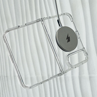 Coque magnétique transparente en acrylique pour Apple iPhone 18 Fold, MOQ 500, étui transparent haute transparence en acrylique magnétique 18 Fold