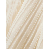 Robe plissée élégante de haute qualité pour femmes décontracté coupe ajustée à manches longues avec encolure en relief col carré-pour l'été