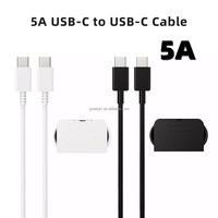 GAN pengisi daya dinding, 45W Super cepat PD pengisi daya Cepat Tipe C Port perjalanan Universal semua ponsel dengan kabel 5A Tipe C