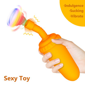 Orange Sucker <b>Vibrator</b> Portable Adult Sex Toy With Vibration And Suction Function - Product Image 1