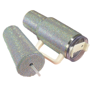 กระติกน้ำสุญญากาศแบบพกพาเก็บความร้อนรักษาอุณหภูมิ6-12ชั่วโมงทำจากสเตนเลสหุ้มเพชรออกแบบได้ตามที่ต้องการ - Product Image 4