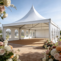 Tente Pagode Extérieure avec Toit Transparent, Carpa Transparente pour Fêtes et Événements