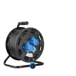 High waterproof industry large plastic cable reel with cover 250V extension cord reel