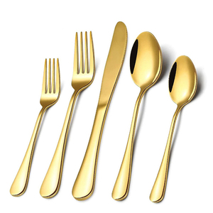 Ensemble de couverts en argent bon marché pour restaurant Cuillères à dîner Fourchettes et couteau Couverts en acier inoxydable - Product Image 1