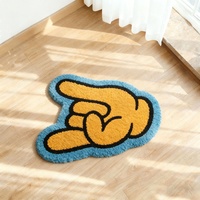 Alfombra con Forma de Mano, Alfombra Térmica Colorida con Diseño de Mapa de Calor, Estilo Mapa de Calor Colorido para un Interior Creativo del Hogar