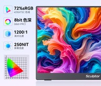 Moniteur portable 15,6 pouces 1080P FHD avec haut-parleur intégré, contrôle tactile, extension d'écran Type C pour ordinateur portable et mobile, panneau IPS