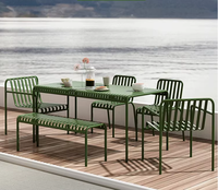 XY Meilleure nouvelle conception, vente chaude, tables et chaises en métal pour villa extérieure, cour, hôtel, jardin, patio, restaurant, ensembles de tables à manger