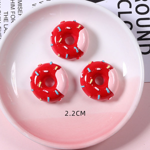 Venta caliente a granel Stock 3D moldes en miniatura Dot Donut Flatback Diy cabujones de resina - Product Image 4