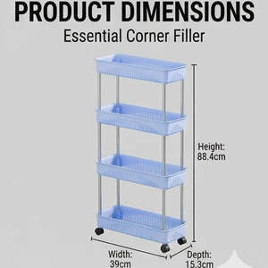 Étagère de rangement coulissante latérale pour réfrigérateur, chariot de cuisine multifonctionnel pour optimiser l'espace dans les espaces étroits - Product Image 6