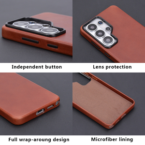 Funda de Cuero Genuino con Acabado de Cera de Aceite de Alta <span class=keywords><strong>Calidad</strong></span> Personalizada al <span class=keywords><strong>Mejor</strong></span> <span class=keywords><strong>Precio</strong></span> de Fábrica para <span class=keywords><strong>Samsung</strong></span> S26U - Product Image 2