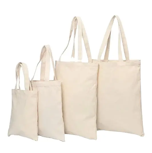 2024 New YCH Wholesale Custom Print Logo Cheap Reusable Shopping Bags Plain White Blank Cotton Canvas Tote Bag With Customized