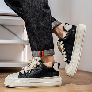 Men's <b>Shoes</b> 2025 Autumn New Style Youthful Outdoor Trendy Thick-Soled Non-Slip Simple Design Running <b>Height</b> <b>Increasing</b> <b>Shoes</b> - Product Image 4