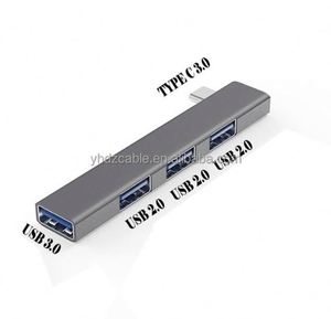 Right Angle Aluminum Alloy Type C Splitter Laptop 3.0 <b>USB</b> <b>Hub</b> Extender Four Port <b>Hub</b> - Product Image 5