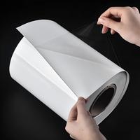 Rollo de Papel Adhesivo Transparente Brillante para Impresión de Inyección de Tinta, Núcleo de 3 Pulgadas, Película Imprimible Transparente Resistente al Agua para Todas las Impresoras de Inyección de Tinta