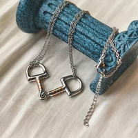 Collier personnalisé en forme de mors de cheval en acier inoxydable 316L, étanche, hypoallergénique, bijou en forme de mors de cheval