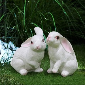 Lampe LED de Sculpture animale simulée de paysage de jardin extérieur, lumière lumineuse en résine fibre de verre Motif <span class=keywords><strong>lapin</strong></span> - Product Image 5