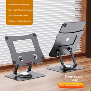 Soporte Plegable Giratorio de 360 Grados con Doble Eje y Gran Capacidad de Carga, Soporte de Escritorio de Acero al Carbono para Tablet, <span class=keywords><strong>iPad</strong></span>, Pintura y Juegos - Product Image 6