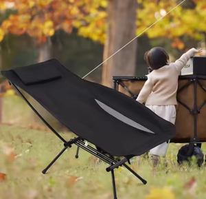 Chaise de camping et de loisirs pliante d'extérieur à dossier haut en alliage d'aluminium, légère et portable, pour la pêche et la plage - Product Image 4