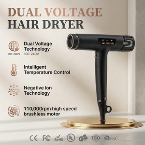Asciugacapelli Professionale Usato, Leggero, ad Alta Velocità 110.000 giri/min, Motore BLDC, Vento Forte, Doppia Tensione, con Ioni Negativi - Product Image 1