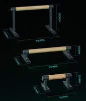 KH566 Équipement de fitness à domicile Planche de musculation en bois en forme de H pour exercices de musculation, pompes, sit-ups, équilibre sur les mains, barres parallèles