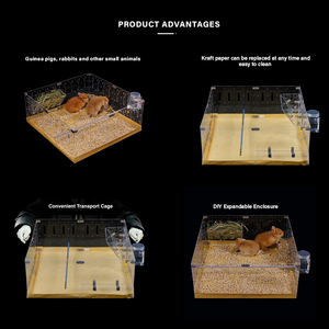 Commercio all'ingrosso della fabbrica stile classico semplice solido acrilico gabbia per animali domestici dimensione personalizzata Habitat per cavie conigli quaglie ricci - Product Image 6