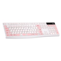 Cadeau pour filles, combinaison clavier-souris multimédia sans fil 2.4G USB, lapin rose, style standard 104 touches
