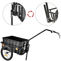 Amovible multi-usages Encadrement Shopping Bike Wagon Cargo Trailer Bike Cargo Metal Frame Plastic Bucket Mini Camper Trailers