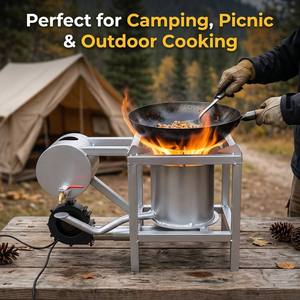 Réchaud portable multi-combustibles robuste pour camping en extérieur, brûleur à huile haute puissance, cuisinière de pique-nique, brûleur de cuisine industrielle - Product Image 4