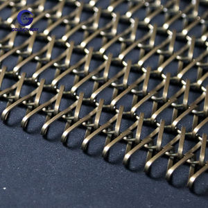 ผ้าม่านตาข่ายโลหะแบบยืดหยุ่นสำหรับงานตกแต่งแบบทอลวดทองเหลืองสำหรับใช้ตกแต่งหน้าจอบริการตัดตามแบบ - Product Image 5