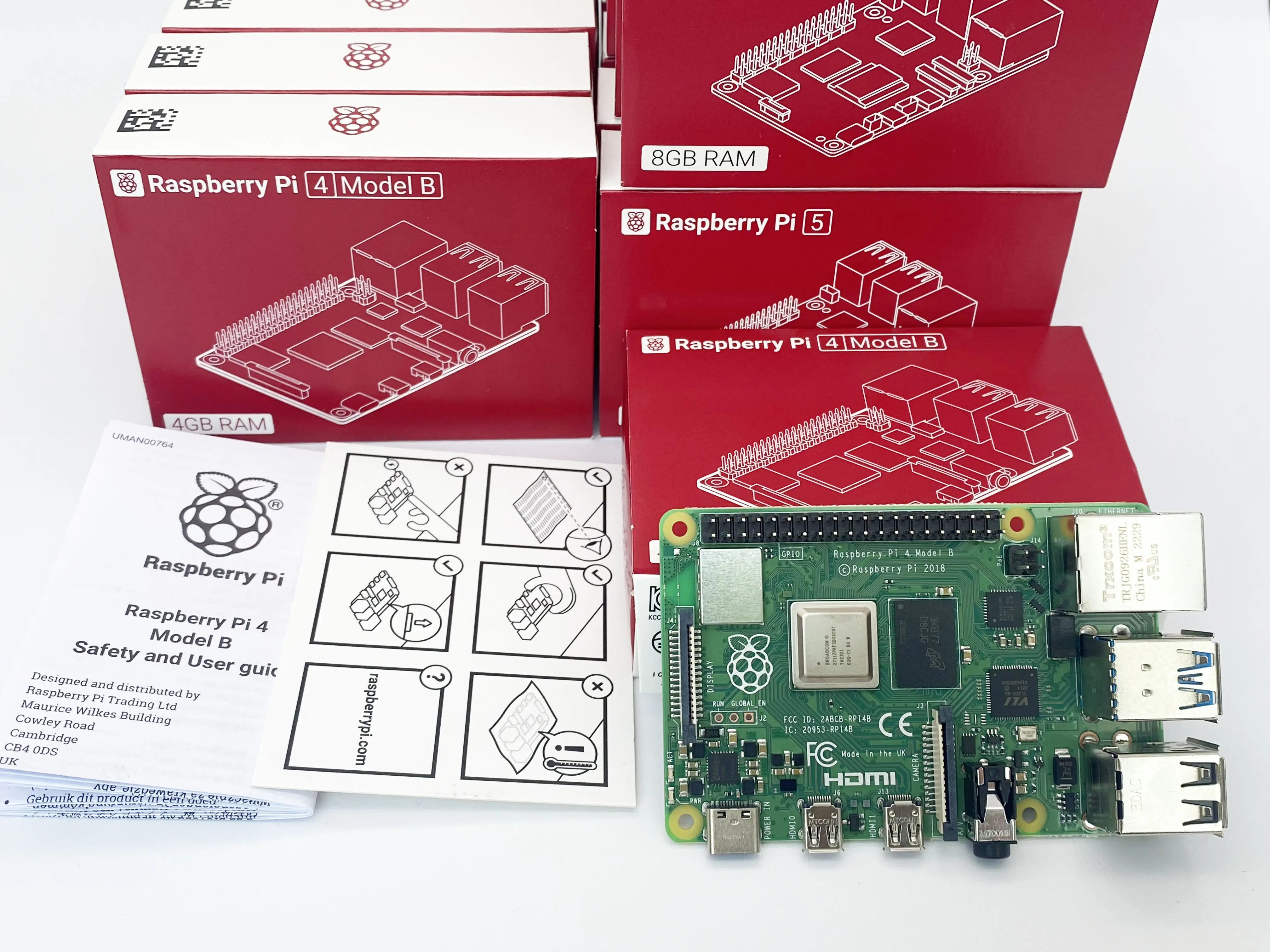 オリジナルのRaspberryPi4モデルB、1GB 2GB 4GB 8GB RAM USB 2.0 3.0 for Raspberry Pi 4B 1G 2G 4G 8G raspberry pi4